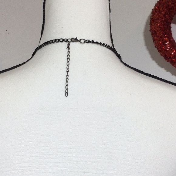 Black Multi-chain Beaded Necklace - Picture 7 of 10